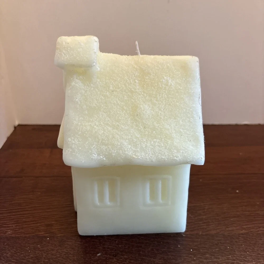 Pottery Barn House Church Candle Christmas NEW Never Lit Large White 7